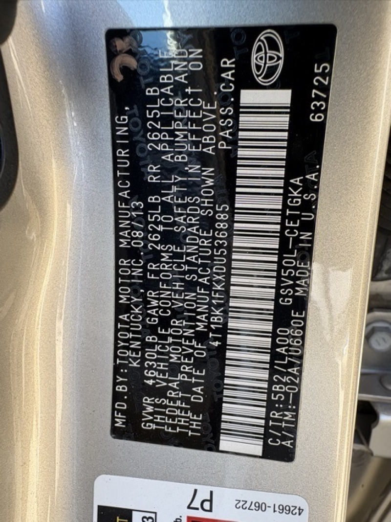 large picture of 2013 Toyota Camry