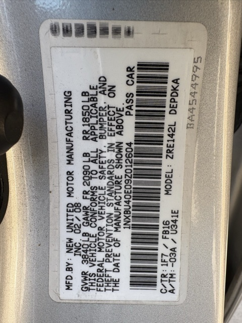 large picture of 2009 Toyota Corolla