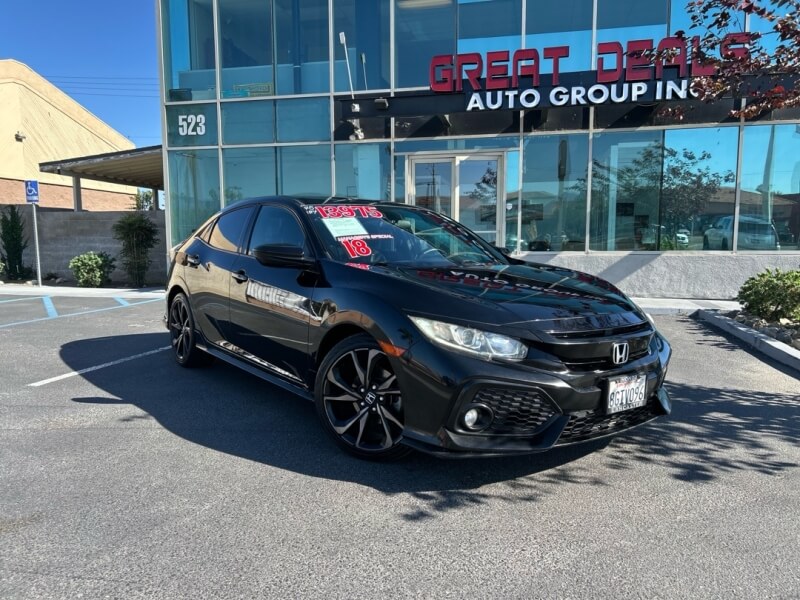 Black 2018 Honda Civic Hatchback Sport FWD Hatchback Front-Wheel Drive 7-Speed CVT