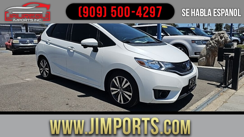 White 2015 Honda Fit Hatchback Front-Wheel Drive Continuously Variable Transmission