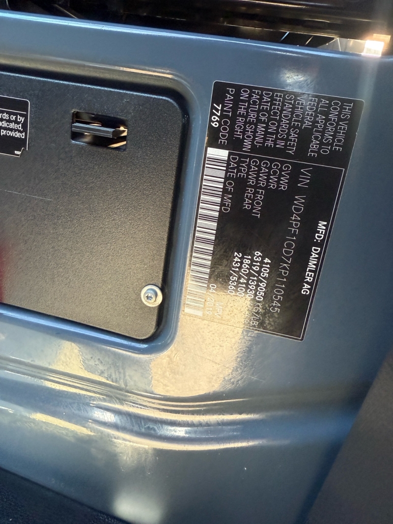 2019 Mercedes Benz Sprinter 2500 photo 15