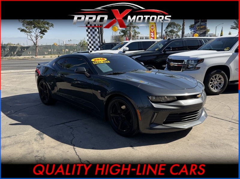 Gray 2018 Chevrolet Camaro Coupe Rear-Wheel Drive 6-Speed Manual